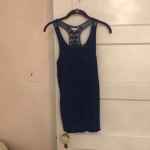 A super cute almost never worn blue tank top!